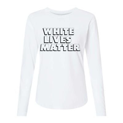 White Lives Matter Funny 3D White Lives Matter Trending Political Humor Womens Cotton Relaxed Long Sleeve T-Shirt