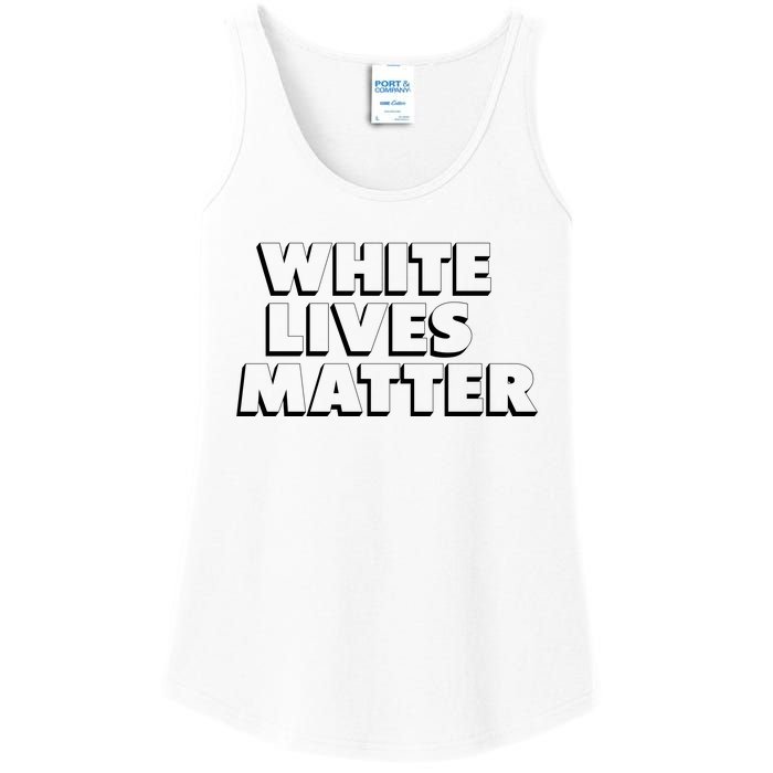 White Lives Matter Funny 3D White Lives Matter Trending Political Humor Ladies Essential Tank