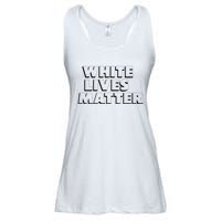 White Lives Matter Funny 3D White Lives Matter Trending Political Humor Ladies Essential Flowy Tank