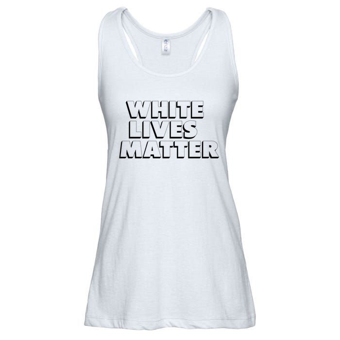 White Lives Matter Funny 3D White Lives Matter Trending Political Humor Ladies Essential Flowy Tank