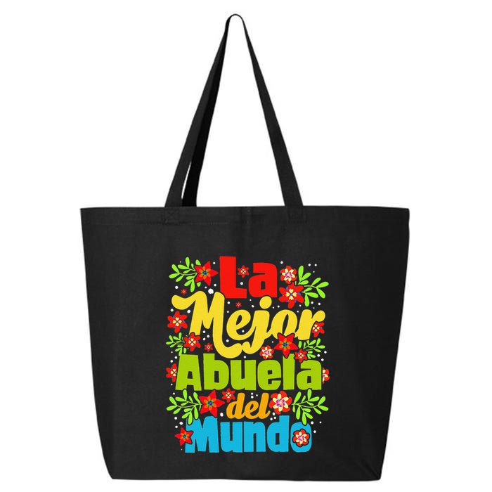 Womens La Mejor Abuela Del Mundo Hispanic Grandma Mother's Day 25L Jumbo Tote