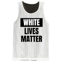 White Lives Matter Sign Mesh Reversible Basketball Jersey Tank