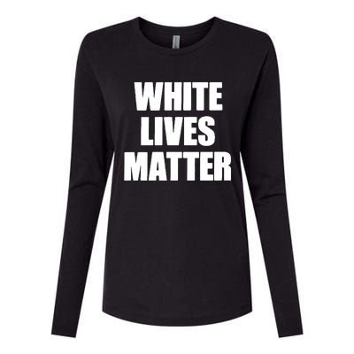 White Lives Matter Civil Rights Equality Yezzy Womens Cotton Relaxed Long Sleeve T-Shirt