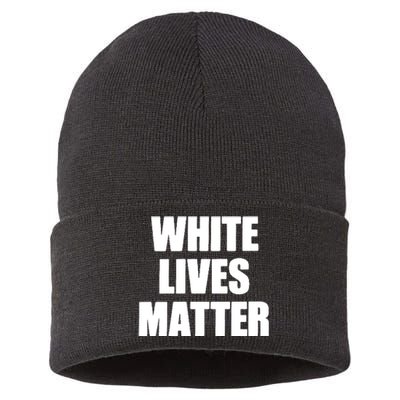 White Lives Matter Civil Rights Equality Yezzy Sustainable Knit Beanie