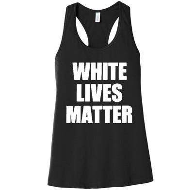 White Lives Matter Civil Rights Equality Yezzy Women's Racerback Tank