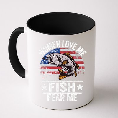 Women Love Me Fish Fear Me Vintage Funny Bass Fishing Mug