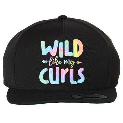 Wild Like My Curls Funny Curly Hair Le Tie Dye Wool Snapback Cap