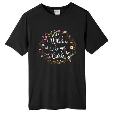 Wild Like My Curls Curly Haired For Women Girls Tall Fusion ChromaSoft Performance T-Shirt