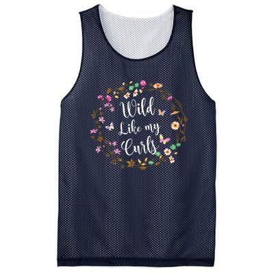 Wild Like My Curls Curly Haired For Women Girls Mesh Reversible Basketball Jersey Tank