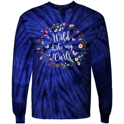 Wild Like My Curls Curly Haired For Women Girls Tie-Dye Long Sleeve Shirt