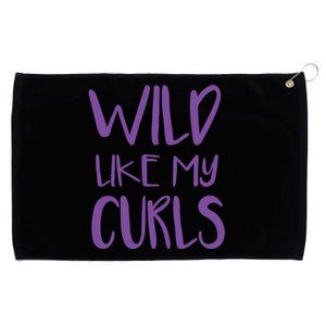 Wild Like My Curls Cute Curly Hair Design Grommeted Golf Towel