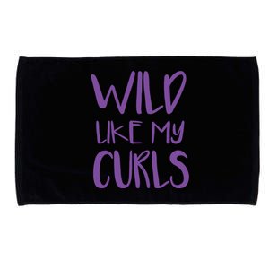 Wild Like My Curls Cute Curly Hair Design Microfiber Hand Towel