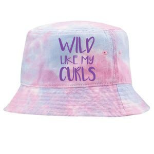 Wild Like My Curls Cute Curly Hair Design Tie-Dyed Bucket Hat