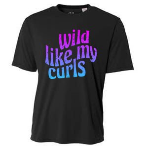 Wild Like My Curls / Cute Curly Hair / Hip 1960s Purple Gift Cooling Performance Crew T-Shirt