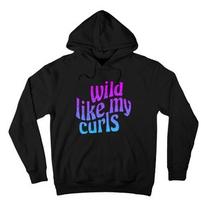 Wild Like My Curls / Cute Curly Hair / Hip 1960s Purple Gift Hoodie