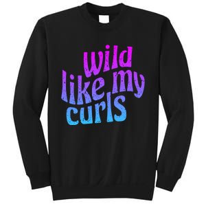 Wild Like My Curls / Cute Curly Hair / Hip 1960s Purple Gift Sweatshirt