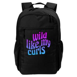 Wild Like My Curls / Cute Curly Hair / Hip 1960s Purple Gift Daily Commute Backpack