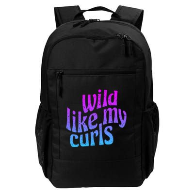 Wild Like My Curls / Cute Curly Hair / Hip 1960s Purple Gift Daily Commute Backpack