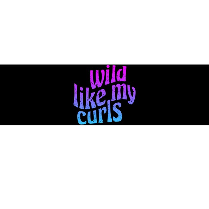 Wild Like My Curls / Cute Curly Hair / Hip 1960s Purple Gift Bumper Sticker