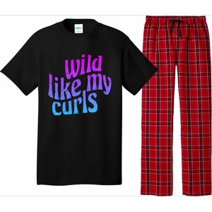 Wild Like My Curls / Cute Curly Hair / Hip 1960s Purple Gift Pajama Set