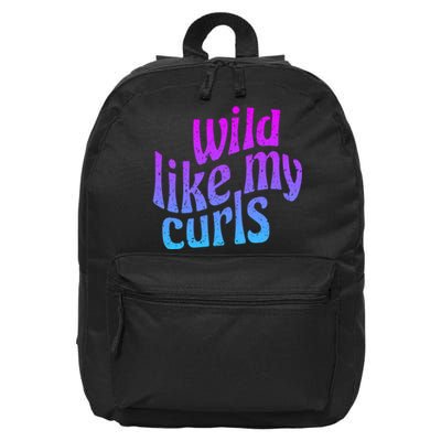 Wild Like My Curls / Cute Curly Hair / Hip 1960s Purple Gift 16 in Basic Backpack