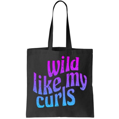 Wild Like My Curls / Cute Curly Hair / Hip 1960s Purple Gift Tote Bag