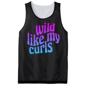 Wild Like My Curls / Cute Curly Hair / Hip 1960s Purple Gift Mesh Reversible Basketball Jersey Tank