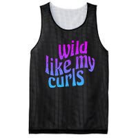 Wild Like My Curls / Cute Curly Hair / Hip 1960s Purple Gift Mesh Reversible Basketball Jersey Tank