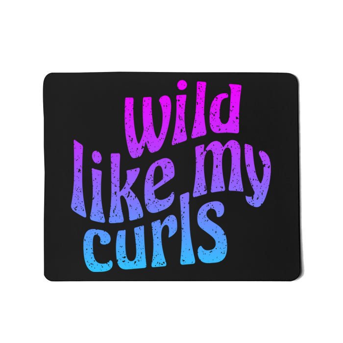 Wild Like My Curls / Cute Curly Hair / Hip 1960s Purple Gift Mousepad