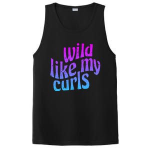 Wild Like My Curls / Cute Curly Hair / Hip 1960s Purple Gift PosiCharge Competitor Tank