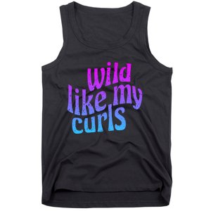 Wild Like My Curls / Cute Curly Hair / Hip 1960s Purple Gift Tank Top