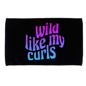 Wild Like My Curls / Cute Curly Hair / Hip 1960s Purple Gift Microfiber Hand Towel