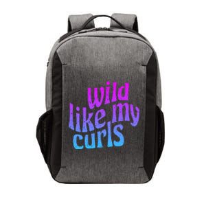 Wild Like My Curls / Cute Curly Hair / Hip 1960s Purple Gift Vector Backpack