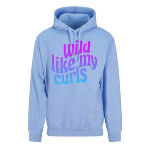 Wild Like My Curls / Cute Curly Hair / Hip 1960s Purple Gift Unisex Surf Hoodie