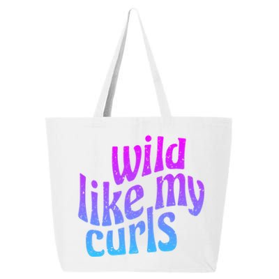 Wild Like My Curls / Cute Curly Hair / Hip 1960s Purple Gift 25L Jumbo Tote