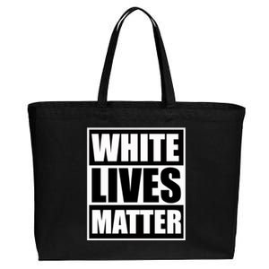 White Lives Matter Cotton Canvas Jumbo Tote