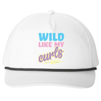 Wild Like My Curls Cute Curly Haired For Women Girls Snapback Five-Panel Rope Hat