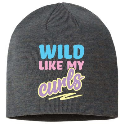 Wild Like My Curls Cute Curly Haired For Women Girls Sustainable Beanie