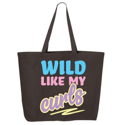 Wild Like My Curls Cute Curly Haired For Women Girls 25L Jumbo Tote