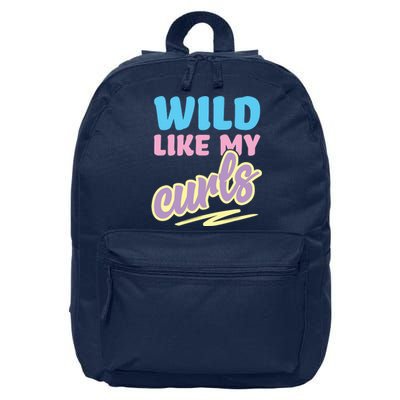 Wild Like My Curls Cute Curly Haired For Women Girls 16 in Basic Backpack