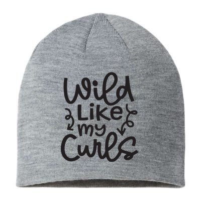 Wild Like My Curls Cute Natural Curly Hair Funny Sustainable Beanie