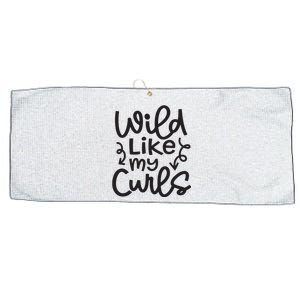 Wild Like My Curls Cute Natural Curly Hair Funny Large Microfiber Waffle Golf Towel