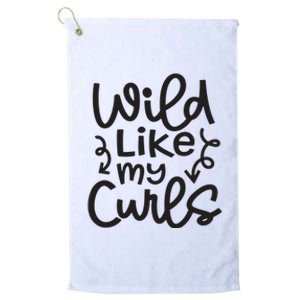 Wild Like My Curls Cute Natural Curly Hair Funny Platinum Collection Golf Towel