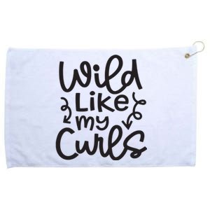 Wild Like My Curls Cute Natural Curly Hair Funny Grommeted Golf Towel