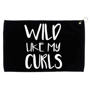 Wild Like My Curls Cute Curly Hair Design Grommeted Golf Towel