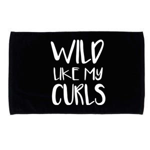 Wild Like My Curls Cute Curly Hair Design Microfiber Hand Towel