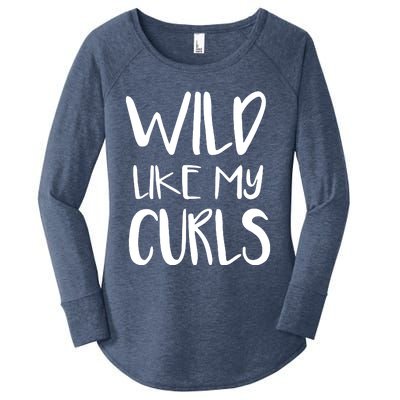 Wild Like My Curls Cute Curly Hair Design Women's Perfect Tri Tunic Long Sleeve Shirt