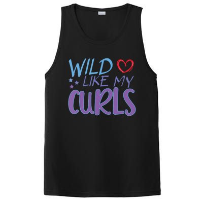 Wild Like My Curls Funny Curly Haired Girl PosiCharge Competitor Tank