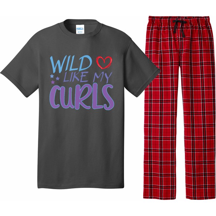 Wild Like My Curls Funny Curly Haired Girl Pajama Set