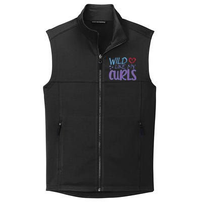 Wild Like My Curls Funny Curly Haired Girl Collective Smooth Fleece Vest